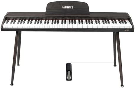 Kadence S193 Digital Piano - 88 Progressive Touch-Sensitive Keys, Bluetooth & MIDI, Ideal for Kids & Beginners (Dark Brown)