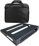 SOYAN 14" x 10.6" Guitar Pedal Board with Power Supply Cradle, Carry Bag Included (SPB-14S)