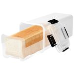 Fresh Bread Storage Container, BPA-Free Plastic Loaf Bread Keeper with Tray, Clear Sandwich Bread Dispenser with Airtight Lid to Keep Fresh for Homemade Bread,Toast, Bagel, Donut and Cookies