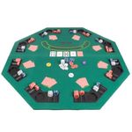 Trademark Poker Deluxe Solid Wood Poker and Blackjack Table Top with Case