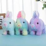Hopping Walking Bunny Toy with Sounds, Jumping Rabbit Wiggling Ears, Twitching Mouth and Nose, Educational Interactive Bunny Toy for Baby Kids