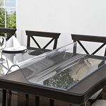Mr.Clear Super Shield | India’s 1st & Only Antibacterial Table cover | (50 x 42 Inches, 1.5mm) | 4 & 6 Seater Waterproof PVC Cloth | Office & Home Dining Tables Top Thick & Water Proof Clear Protector