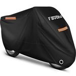 Favoto Motorbike Cover Waterproof Outdoor Motorcycle Cover 210T Oxford Cloth Anti UV Scratch Heat-Resistant with Reflective Strip for Scooter Moped Motocross 220 x 105 x 125 cm