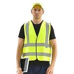 AYKRM Yellow hi vis vest Reflective Vest High Visibility hi viz vis Executive Waistcoat high vis vests