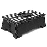 Portable Folding Step Stool, 5 inch (13cm) Lightweight Half Step Raiser Heavy Duty Non Slip Plastic Step Stool Height Boost