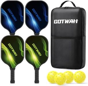 Pickleball Paddles Lot Raquettes de Pickleball GOTWAH - en Fibre de Verre - avec poignée rembourrée - pour Adultes débutants et confirmés