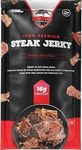 SNAPDOWN SNACKS Beef Steak Jerky - High Protein Jerky Original Meat Snacks with Flavorful Strips - Halal Beef steak Jerky Snacks Pack for Great Protein (3 count (Pack of 1), Original BBQ)