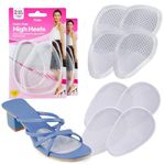 Frido High Heels Ball of Foot Cushions, Metatarsal Pads with Soft Gel Cushion, Pack of 4 Pairs (2 Wide & 2 Compact), *high heel footwear not included*