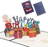 FYY 3D Pop Up Happy Birthday Gift Card, Handmade Birthday Greeting Cards Thank You Card with Envelopes and Message Cards Handmade Birthday Gifts for Sister, Mom, Wife, Kids, Boy, Girl, Friend