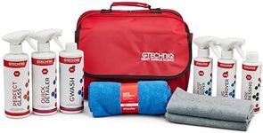 Gtechniq Essential Maintenance Kit - Includes GWash, Quick Detailer, Tyre Dressing, Zero Scratch Microfiber Drying Towel, ZeroR Buff Cloth, Bug Remover, Fallout Remover, Perfect Glass Branded Kit Bag