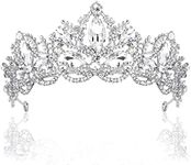 Exacoo Silver Tiara Wedding Tiaras 