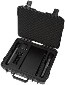 Moubruk Microphone Carrying Storage Hard Case 2 mic Custom Foam+（ DIY Foam） for Mic Audio Gear Mic Bag Microphone case compatible Phenyx TONOR shure Wireless Microphone 16.5 x 14 x 4.7 inch