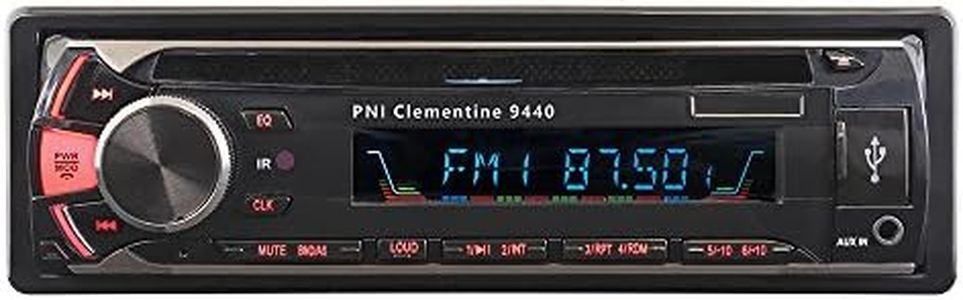 PNI Autoradio DVD Clementine 9440, Stéréo 1 Din, Récepteur Audio Bluetooth Unité Principale Lecteur CD avec Radio FM, Télécommande et Cable iOS, Prise en Charge des Formats MP3/USB/SD/AUX/FM/iPod