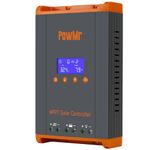 60A MPPT Solar Charge Controller 12V/24V/48V Auto, 60Amp Solar Charge Controller w/ LCD Display, Support 12(Max) Solar Regulator Connections in Parallel, Work with Lead-Acid and Lithium Batteries