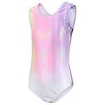 Bezioner Gymnastics Leotard for Girls Sleeveless Gymnastics Outfits Bodysuits Unitard 3-14 Years (Pink1, 110)