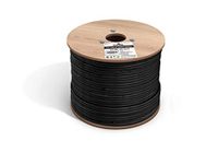 fast Cat. Cat6 Direct Burial Outdoor Ethernet Cable - 500Ft Waterproof Cat6 Cable with 23AWG Solid Copper Conductors - CMX, UTP 550MHz Heavy Network & Gaming Ethernet Cable – Black