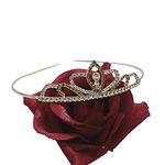 DKB® Golden Crystal Rhinestone Princess Hair Tiara Crown for Girls and Kids Same Design (Pack of-1)