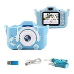 Rofawee Kids Camera,Portable Children Digital Camera 20MP 1080P HD Video Camera Camcorder Cute Rechargeable Selfie Camera with 1.9 Inch Screen 32GB Memory Card Support Games Outdoor Photography