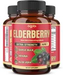 9050mg Maximum Strength Elderberry Supplement - Daily Immune, Antioxidant & Respiratory Health Support - 6 Potent Herbs with Arjuna, Aloe Vera, Garlic Bulb & more - 90 Vegan Capsules for 3 Months