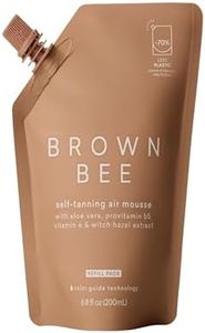 Brown Bee Air Self Tanning Mousse Refill 200 ml – Self Tanner Mousse with Color Guide, Coconut Vanilla Scent, Eco Refill