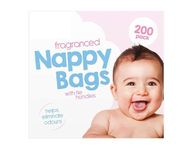 200 Nappy Bags Fragranced Nappy Bag with Tie Handles (1 x 200 bags)