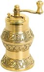 Handmade Sozen Pepper Grinder Manual Brass Mill Istanbul Crafted 4.7", Portable Stainless Steel Conical Burr Pepper Mill, Portable Hand Crank Turkish Pepper Grinder, Sozen Pepper Grinder