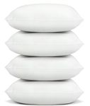 Foamily Throw Pillows Insert Set of 4 - 20 x 20 Insert for Decorative Pillow Covers - Made in USA - Bed and Couch Sham Filler @ M&A STYLES LTD