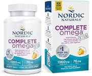 Nordic Naturals Complete Omega Xtra, Lemon - 60 Soft Gels - 1360 mg Omega-3 + 76 mg GLA - Healthy Skin, Joints & Cognition - Non-GMO - 30 Servings