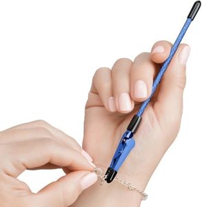 Mission Gallery Bracelet Helper Tool - Fastener Helper Tool for Bracelet, Necklace, Jewelry, Watch - Clip, Clasp Helper - Easy to Put on Yourself, Portable, Made of Metal, Blue