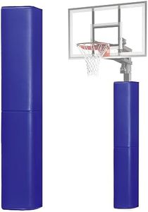 MegaGreen Blue Basketball Pole Pad 72" Tall and 2" Thick Fits 6x6 Inch Pole All-Weather Durable UV-Resistant Waterproof Square Basketball Pole Padding for Player Protection and Safety