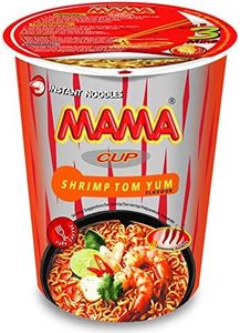 MAMA Noodles SHRIMP TOM YUM Instant Cup of Noodles w/Delicious Thai Flavors, Hot & Spicy Noodles With Shrimp Tom Yum Soup Base, No Trans Fat w/Fewer Calories Than Deep Fried Noodles 6 Pack