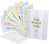 Baby Moment Cards & Keepsake Box – 40 Unisex Landmark Memory Milestone Photo Cards & Pregnancy & Age Markers– Perfect Boy Girl Baby Shower Set with Original Pastel