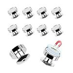 10pcs Magnetic Pin Backs for Enamel Pins, Magnet Pin Converters Metal Locking Pin Keepers Backs Magnetic Brooch Converters for Badge Jackets Blazers Backpacks Gifts for Pin Collectors (Silver)