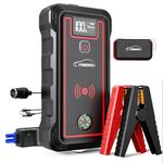 YABER Jump Starter Power Pack 6000A Peak,Car Battery Booster Jump Starter for All Gas/8.0L Diesel,Jump Starter with 10W Wireless Charger,LED Flashlight,USB-C Port,Digital Screen,Compass,Safety Hammer