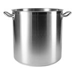 SignatureWares™ Commercial Stainless Steel Stock Pot, 32 Quart, 13.25" Diameter with 3 ply Stainless Steel Construction. Lid Sold Separately