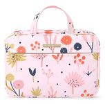 Hanging Travel Toiletry Bag for Women, Lychii Cosmetic Makeup Bag Travel Organizer, Large - Flower Prints