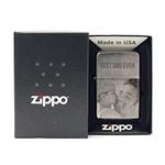 Amikado Lighter Zippo Chrome engraved with photo