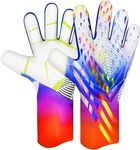 QUICARD Soccer Goalkeeper Gloves, Durable Sports Gear for Training and Matches, Size 6/7/8/9/10, Football Goalie Gloves with Superior Grip for Kids, Youth, Adult, Men(White, 6)