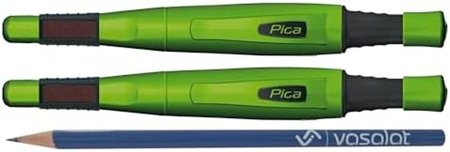 vasalat Pica Big Dry Set of 2 Carpenter's Pencils Automatic with Lead Sharpener