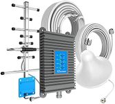 Cell Phone Signal Booster Boosts Improves 5G, 4G LTE Supports All Canadian Carriers: Bell, Virgin, Rogers, Telus, Fido and More, Band 2/4/5/12/13/17/25/26 and 66 Cell Signal Booster Antenna Kits Home