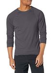 Kanu Surf Men's UPF 50+ Long Sleeve Rashguard Swim Tee, Charcoal, Large