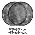 uxcell 2pcs 15" Speaker Waffle Grill Metal Mesh Audio Subwoofer Guard Protector Cover with Clips,Screws