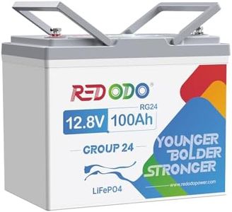 Redodo 12V 100Ah LiFePO4 Battery Group 24 Lithium Battery, Built-in 100A BMS, Max.20.48kWh, 4000+ Deep Cycles, Born for All RV, Van, Truck, Camper, Solar Power Storage, Off-Grid