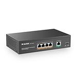 MokerLink 5 Port Gigabit POE Switch, with 4 Ports POE+ 1000Mbps, 78W IEEE802.3af/at, Unmanaged Plug and Play, Sturdy Metal Fanless