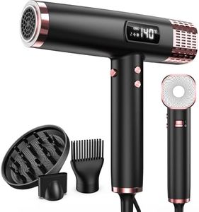 MESCOMB Dual Voltage Travel Hair Dryer with Diffuser, 1875W Dual Voltage Blow Dryer for Fast Drying and No Heat Damage, Low Noise | Lightweight | Compact, Travel Hair Dryer for Women & Men(100-240V)