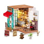 Rolife Dollhouse Miniature DIY Kit Coffe Shop Rollplay Toy Doll's House Room Model Teenage Adults- Simmon's Coffee House