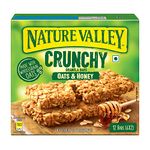 Nature Valley Crunchy Granola Bars|Multigrain Energy Bars|No Artificial Flavours|Contains Whole Grain Oats & Honey, 252Gm (12 Bars-Pack Of 6)