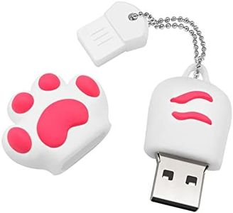 Cle USB 128 Go, Clé USB Grande Capacité, Flash Drive Mignonne Patte de Chat USB 2.0 MéMoire Stick, Mini Pen Drive Clef USB Originale pour Cadeau, Pc, Tablette Stockage De DonnéEs (Blanc)
