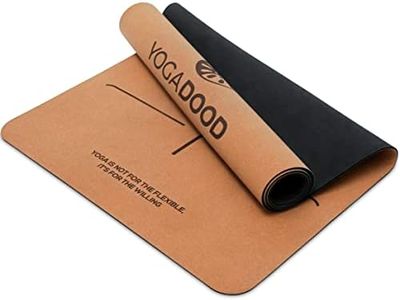 Premium Thick Cork Yoga Mat - Extra Long & Wide - 72” x 26” x 5mm - Non-Slip, Sweat-Resistant with Pose Alignment Lines for Bikram, Hot Yoga, & Workouts - by Yoga Dood