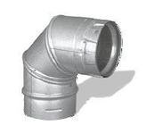 DuraVent 3PVP-E90 3'' Pellet Chimney Stainless Steel 90 Degree Elbow